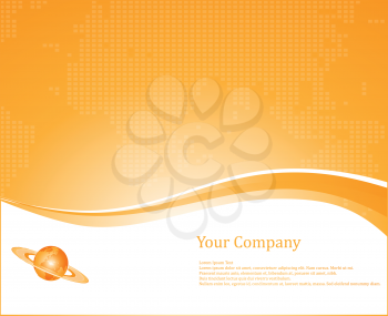 Royalty Free Clipart Image of an Orange and White Background