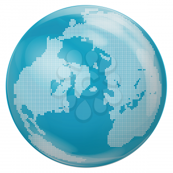 Royalty Free Clipart Image of a Blue Earth