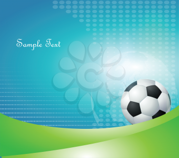 Royalty Free Clipart Image of a Background With a Soccer Ball