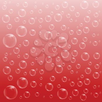 Royalty Free Clipart Image of a Red Bubble Background