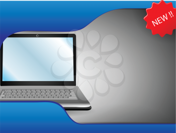 Royalty Free Clipart Image of a Laptop Sales Layout 