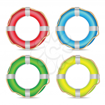 Royalty Free Clipart Image of Life Buoys