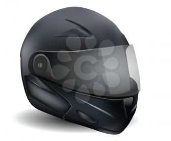 Royalty Free Clipart Image of a Motorcycle Helmet 