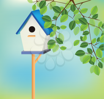 Royalty Free Clipart Image of a Birdhouse 
