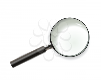 Magnifying glass isolated on white 