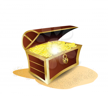 Treasure Full of Gold Illustration 