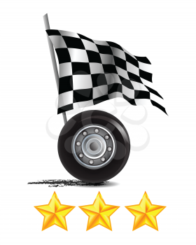 Racing Icon With Rating Stars