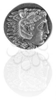 Royalty Free Photo of Alexander the Great on Ancient Greek Tetradrachm