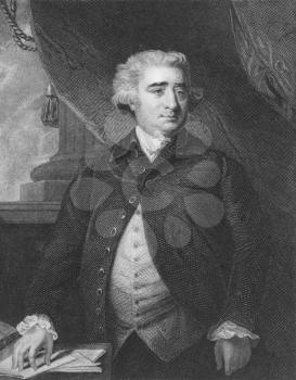 Royalty Free Photo of Charles James Fox (1749-1806) on engraving from the 1800s. Prominent British Whig statesman