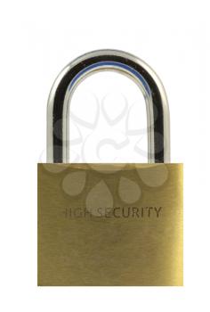 Royalty Free Photo of a Padlock With High Security on It