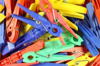 Royalty Free Photo of a Plastic Clothespin Background