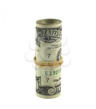 Royalty Free Photo of Rolled Dollar Bills