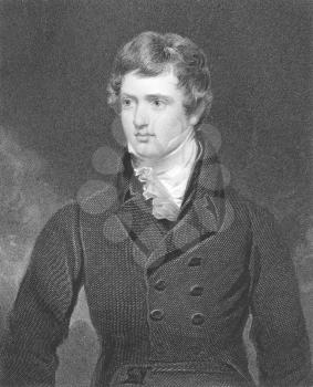 Royalty Free Photo of Edward Geoffrey Stanley, Earl of Darby (1799-1869) on engraving from the 1800s. English statesman, three times Prime Minister and longest serving leader of the Conservative Party