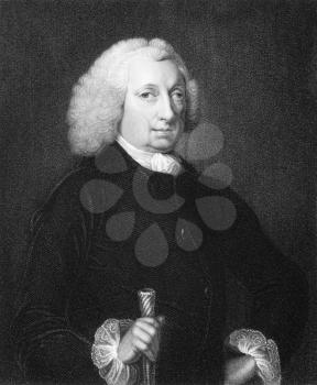 Royalty Free Photo of John Huxham (1672-1768) on engraving from the 1800s.
Provincial doctor and surgeon notable for his study of fevers. Engraved by J.Jenkins from a painting by T.Rennel published i