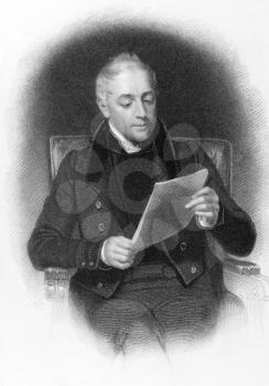 Royalty Free Photo of John Murray II (1778-1843) on engraving from the 1800s. Scottish publisher and member of the famous John Murray publishing house. Engraved by E.Finden and published in London by 