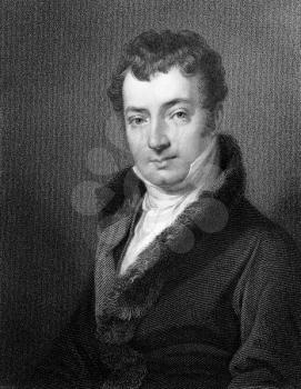 Washington Irving (1783-1859) on engraving from 1834. American author, essayist, biographer and historian. Engraved by M.J Danforth and published in ''National Portrait Gallery of Distinguished Americ