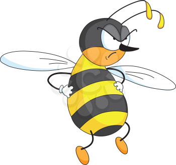 Royalty Free Clipart Image of an Angry Bee