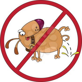 Royalty Free Clipart Image of a Dog Ban Sign