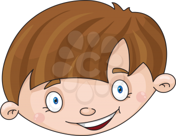 Royalty Free Clipart Image of a Boy's Face