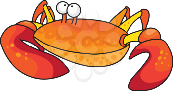 Royalty Free Clipart Image of an Orange Crab