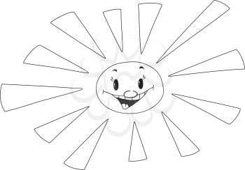 Royalty Free Clipart Image of a Sunny Sun
