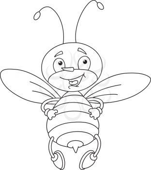 illustration of a good bee outlined