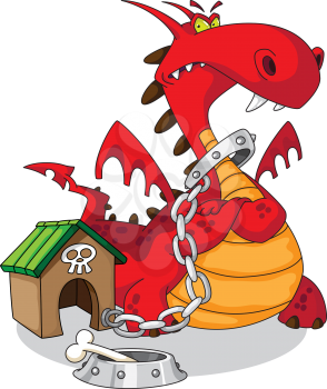 illustration of a dangerous dragon