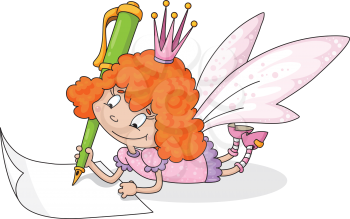 illustration of a fairy funny and pen