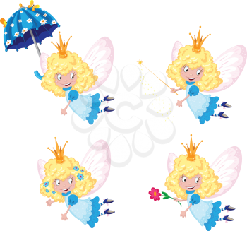illustration of a fairy funny set