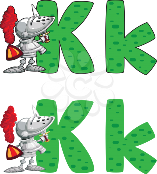 illustration of a letter K knight