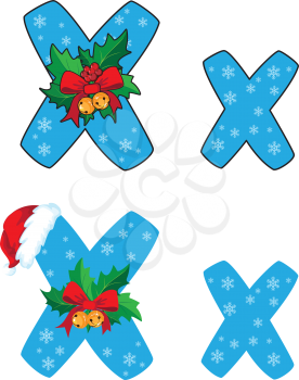 illustration of a letter X Xmas