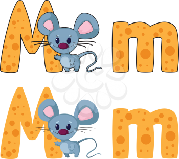 illustration of a letter M mouse