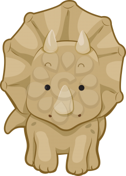 Royalty Free Clipart Image of a Triceratops