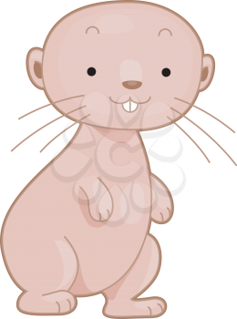 Royalty Free Clipart Image of a Mole