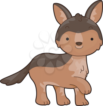Royalty Free Clipart Image of a Jackal