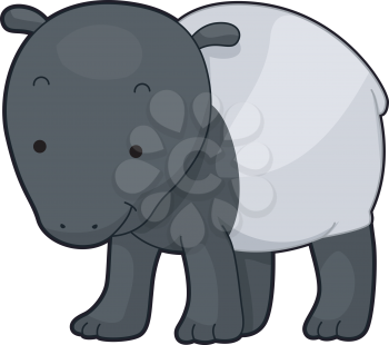 Royalty Free Clipart Image of a Tapir