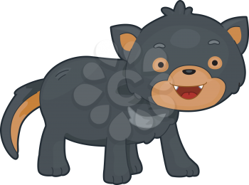 Royalty Free Clipart Image of a Tasmanian Devil