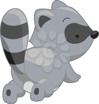 Royalty Free Clipart Image of a Raccoon