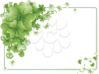 Royalty Free Clipart Image of a Saint Patrick's Day Frame