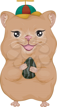 Royalty Free Clipart Image of a Hamster