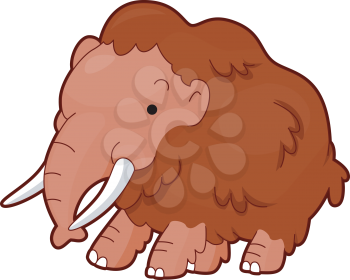 Royalty Free Clipart Image of a Woolly Mammoth