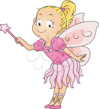 Royalty Free Clipart Image of a Girl 