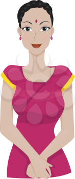 Royalty Free Clipart Image of an East Indian Woman