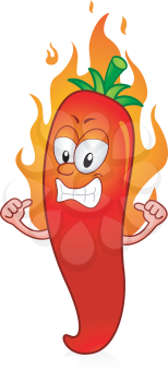 Royalty Free Clipart Image of a Super Hot Chili