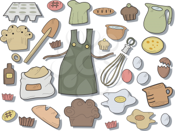 Royalty Free Clipart Image of Baking Icons