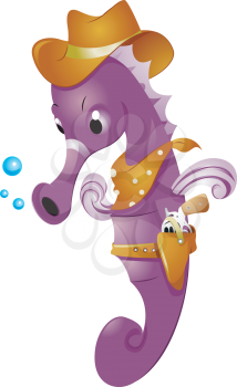 Royalty Free Clipart Image of a Western Seahorse