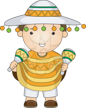 Royalty Free Clipart Image of a Mexican