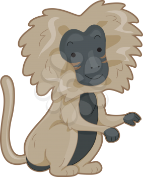 Royalty Free Clipart Image of a Baboon