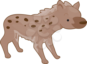 Royalty Free Clipart Image of a Hyena