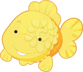 Royalty Free Clipart Image of a Gold Fish